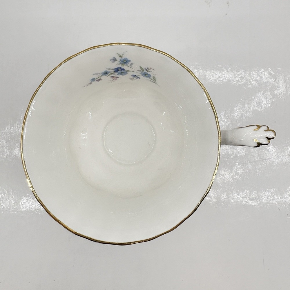 Vintage Royal Albert Memory Lane Tea Cup &‎ Saucer England Blue Floral Gold Trim - Picture 8 of 10